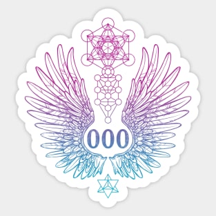 Angel Number 000 Sacred Geometry Sticker